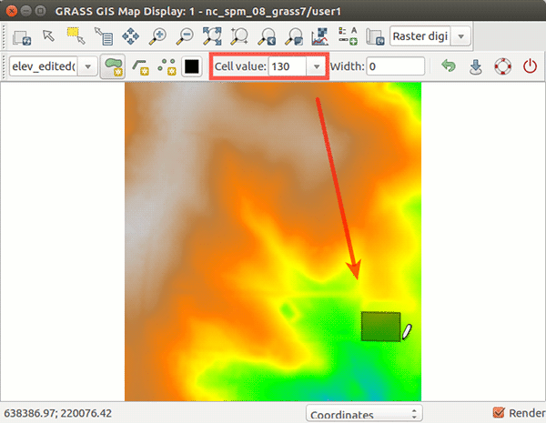 Raster digitizer example step 2