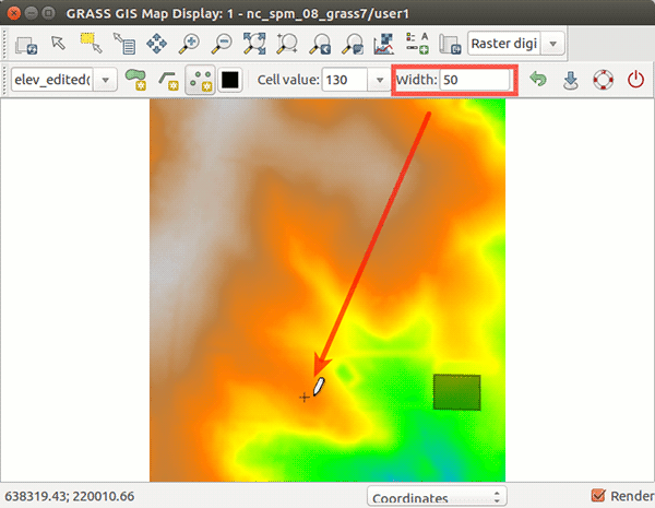 Raster digitizer example step 3