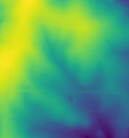 r.carve example: carved DEM